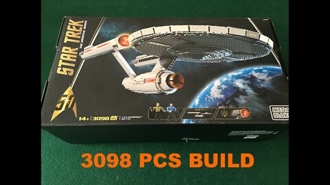3098 Piece Mega Bloks Star Trek TOS Enterprise time lapse build