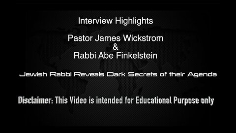 Full interview Pastor James Wickstrom and Rabbi Finkelstein