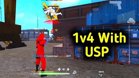 1 Vs 4 With USP - Rock Munna Gaming #shorts