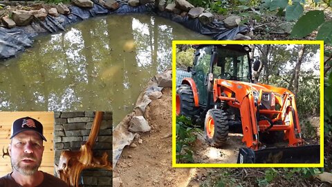 A land management Case study-Deer watering hole, Kioti NX6010, trail cam evidence/pond liner project