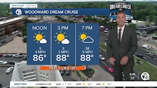 Dream Cruise forecast: hot, hot hot