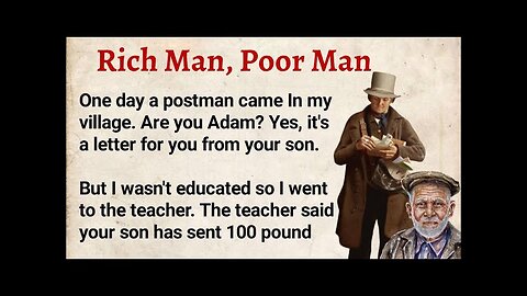 Learn English through Story Level 1 🔥 Rich Man, Poor Man - Improve English Conversation Skills