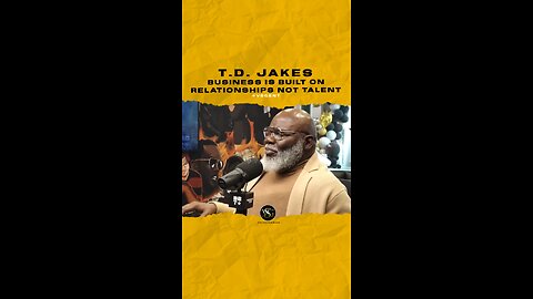 @bishopjakes Business is built on relationships not talent. #tdjakes 🎥 @breakfastclubam