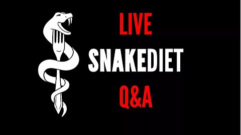 Live Snake Diet Q&A 2017 10 24