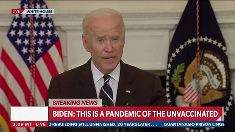 Roman Catholic Joe Biden goes full FASCIST : "This is not about freedom or personal choice" (Sep. 9)