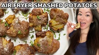 🥔 CRISPY Air Fryer Smashed Potatoes Recipe (Step Aside, Fries!) 空氣炸薯仔 | Rack of Lam