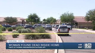 Woman found dead inside Phoenix home Friday morning