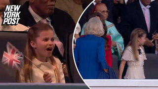 Watch Princess Charlotte sing along with Katy Perry at coronation concert