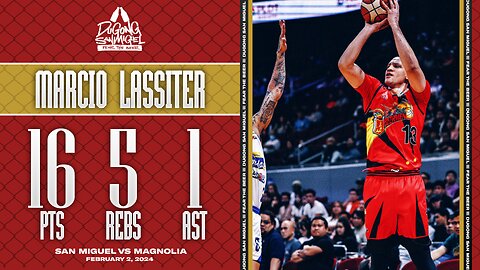 Marcio Lassiter Highlights [San Miguel vs Magnolia Finals Game 1 | Feb. 2, 2024]