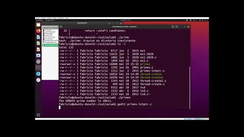 Aula 06 - Linux: Threads - Parte 1 - Sistemas Operacionais II (2021)