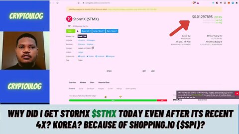 Why Did I Get StormX $STMX Today Even After Its Recent 4x? Korea? Because Of Shopping.io ($SPI)?