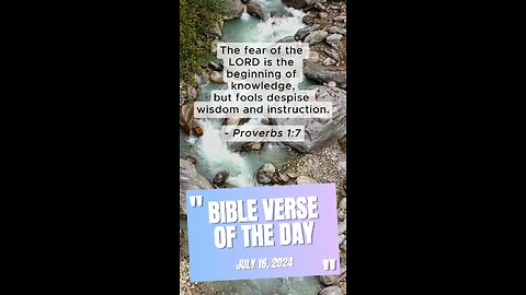 Bible Verse of the Day: July 18, 2024