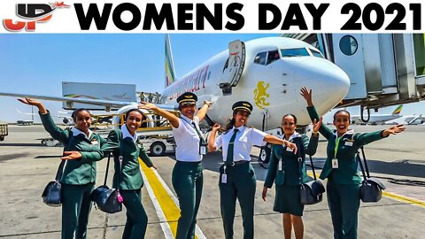 WOMENS DAY 2021 Ethiopian Boeing 737 departing Addis Ababa