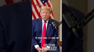 Sticking to Our Guns | FULL SEND PODCAST | Donald Trump Interview #shorts