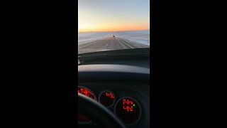 Driving in Wyoming winter