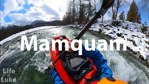 Packrafting the Mamquam in snow: Backyard Adventures