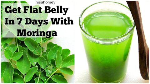 Get Flat Belly Stomach In 7 Days - No Diet No Exercise - 100% Natural Moringa Green Detox Diet Drink
