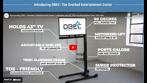 Introducing OBEC - The Overhead Bed Entertainment Center