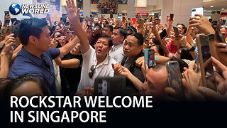 Pres. Bongbong Marcos receives rockstar welcome from Filipino community in Singapore