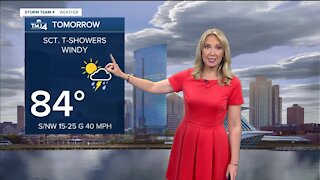 More humid and some scattered storms for Tuesday