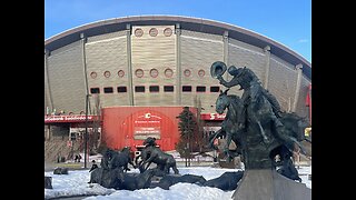 Walking to the saddledome