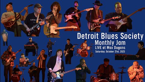 Detroit Blues Society 🎸 Monthly Jam 🎃 Halloween 2023 🎶 Brendon Linsley Band Reed Knight Tyrone Brown