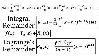 Infinite Sequences and Series: Formulas for the Remainder Term in Taylor Series