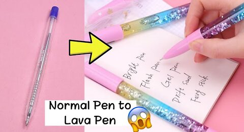 DIY Lava Pen Easy Without Straw/ Glitter | DIY Lava Pen tutorial | Decoration Crafts