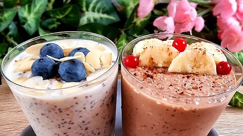 You will eat this delicious and healthy breakfast every morning! Easy Overnight oats in 3 minutes!