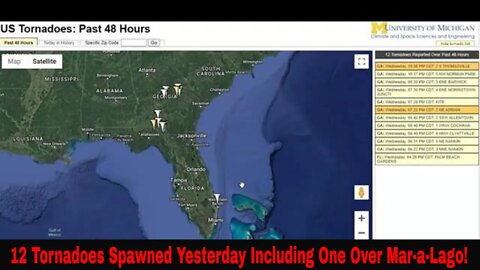 Weather Manipulation Causes 12 Tornadoes! One Over Mar-a-Lago!