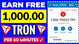 NO MINING: Earn Free 1,000 TRX COIN Per 60 Minutes - 100% Legit (with payment proof)