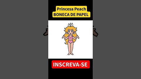 Como Desenhar PRINCESA PEACH BONECA DE PAPEL #bonecadepapel #princesapeach #mariobros #shorts