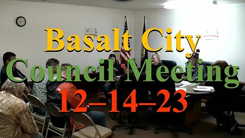 No. 1103 – Basalt City Council Meeting 12–14–23
