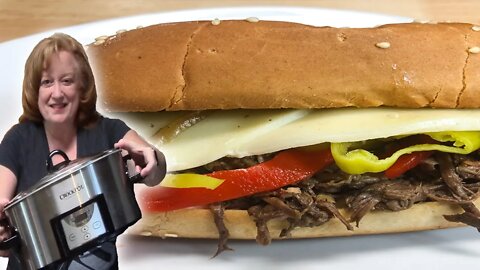 CROCKPOT ITALIAN BEEF SANDWICH RECIPE | Dump N Go Slow Cooker Roast