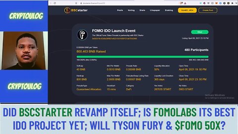 Did Bscstarter Revamp Itself; Is Fomolabs Its Best IDO Project Yet; Will Tyson Fury & $FOMO 50X?