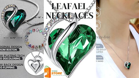 Leafael Necklaces for Women, Infinity Love Heart Pendant