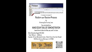 Reclaim our Election Process - Part 2 Examining Voter roll issues