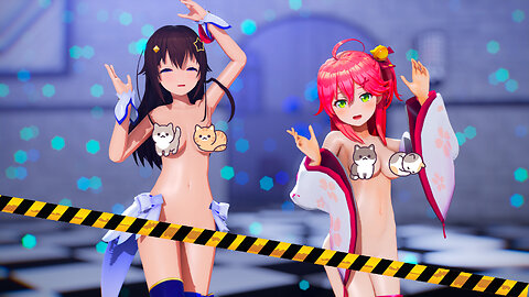 【MMD Hololive 4k/60fps】《Sora (ときのそら) Sakura Miko (さくらみこ)》~《愛包ダンスホールHeart Pie Dancehall HIMEHINA》