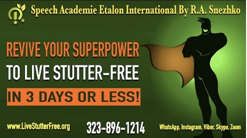 Revive Your Superpower To Live Stutter-Free in 3 Days! How To Stop Stuttering