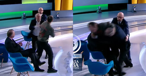 Fight Breaks Out on Live TV After Journalist Smacks Ukrainian Politician