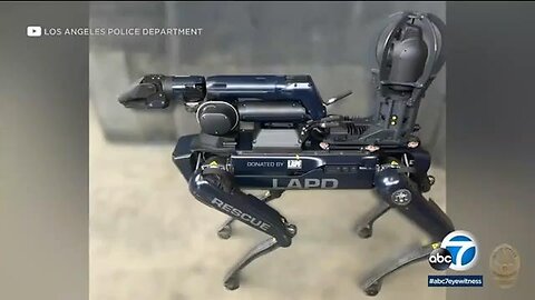 LAPD deploys new 'robot dog' in Koreatown barricade situation involving armed suspect.