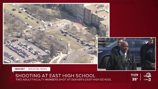 Two faculty members at East High School shot, juvenile suspect at-large