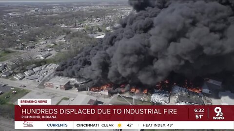 Hundreds displaced due to massive industrial fire