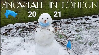 Snowfall in London.