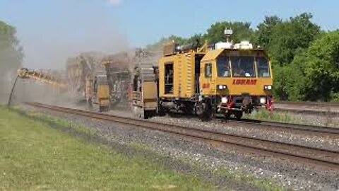 Loram Ballast Cleaner on CSX plus NS Train Part 2 from Berea, Ohio July 9, 2022