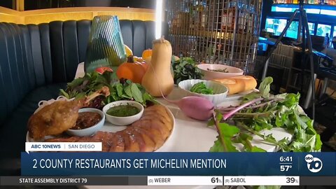 2 San Diego County restaurants honored by Michelin Guide