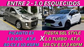 ENTRE 2 CARROS - KIA PICANTO X FORD FIESTA - ASPIRADO OU TURBO COM CÂMBIO AUTOMÁTICO