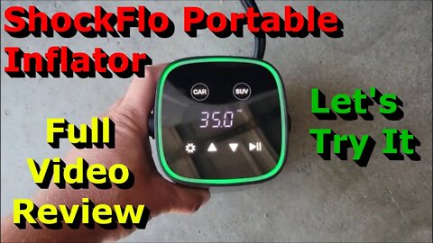 ShockFlo Portable Tire Inflator Full Review - Battery Powered & 12V DC