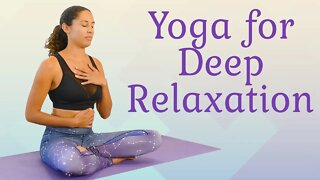 Fall Asleep Fast ♥ Yoga for Sleep & Deep Relaxation, Beginners Gentle Bedtime Stretch, 10 Mins