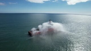 Boat using fire suppression system